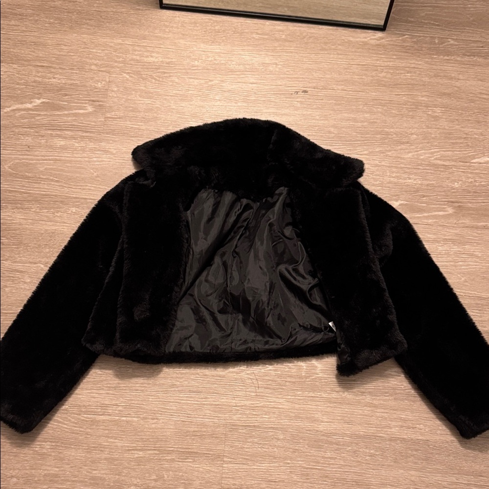 SHEIN Black Teddy Jacket